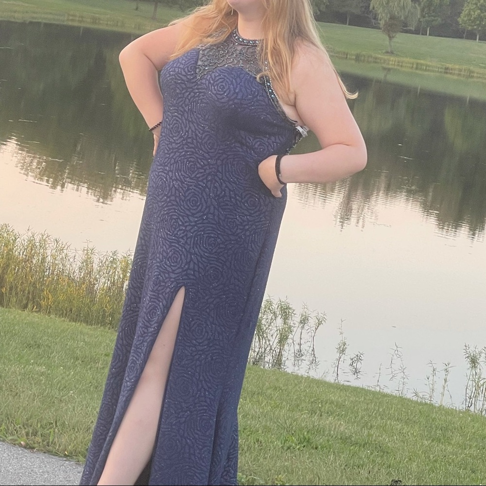 Blush homecoming/prom dress